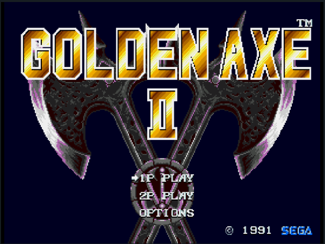 Golden Axe 2 Sega Genesis